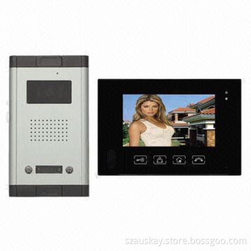 Video Door Phone with IR Night Vision Outdoor Camera and 7-inch TFT Indoor Monitor
